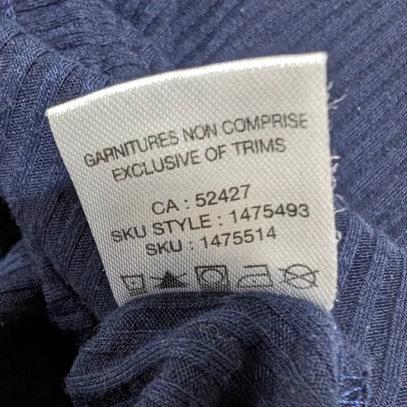 Navy Blue Button Front Vest Plus Size 1X Nautical Coastal Grandpa Chic Resort - Picture 4 of 4